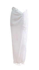 Mid-length Sarong (White) - Bare Essentials