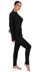 One-Piece Overall Burkini (Black) - Bare Essentials