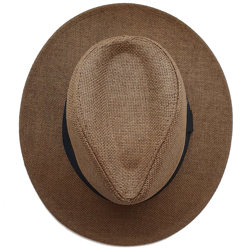 Panama Style Hat (Dark Brown) - Bare Essentials