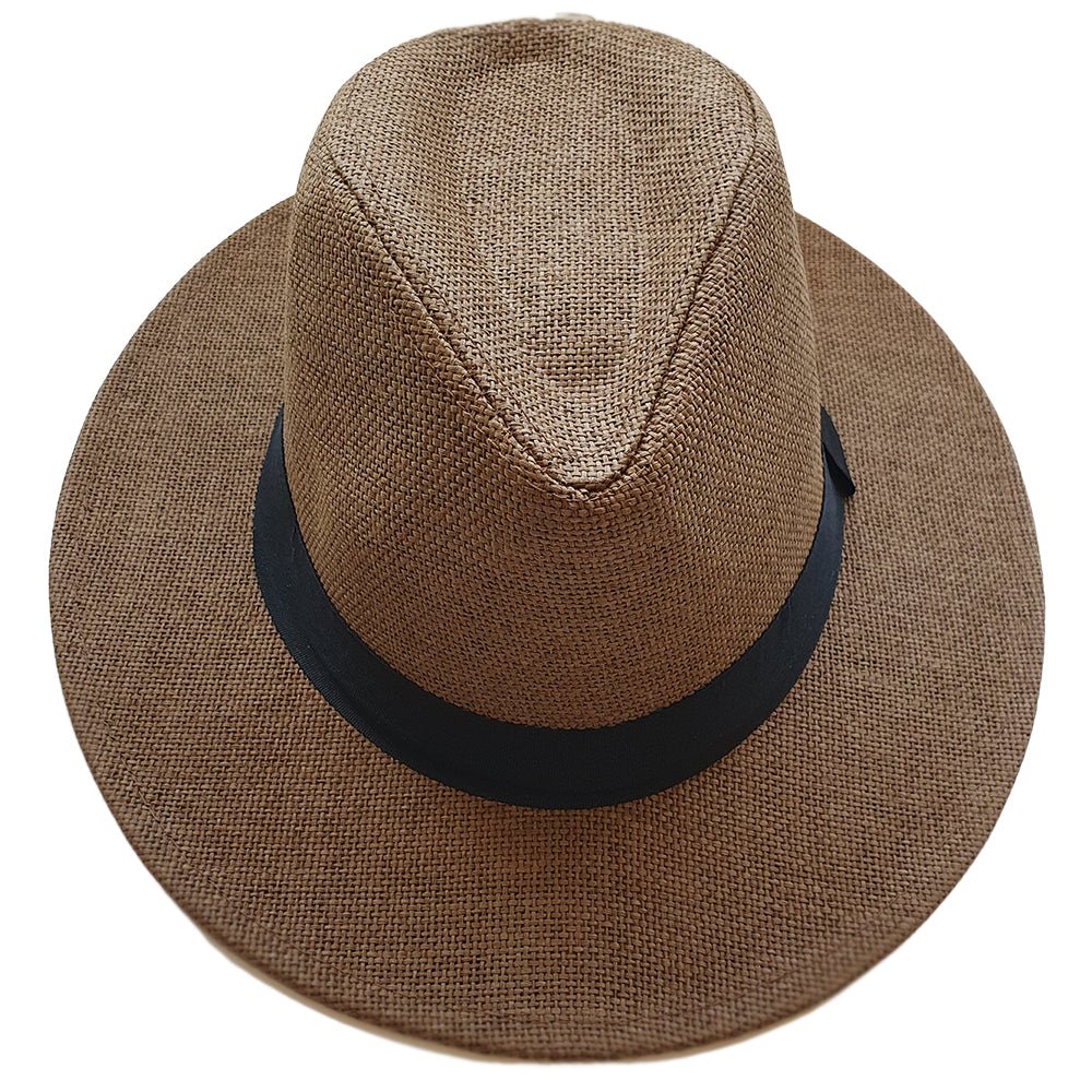 Panama Style Hat (Dark Brown) - Bare Essentials