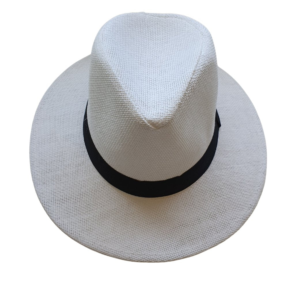 Panama Style Hat (White) - Bare Essentials