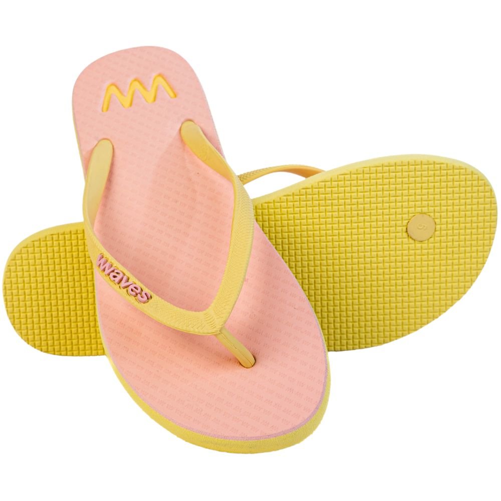 Pink Yellow Women's Flip Flops - Bare Essentials