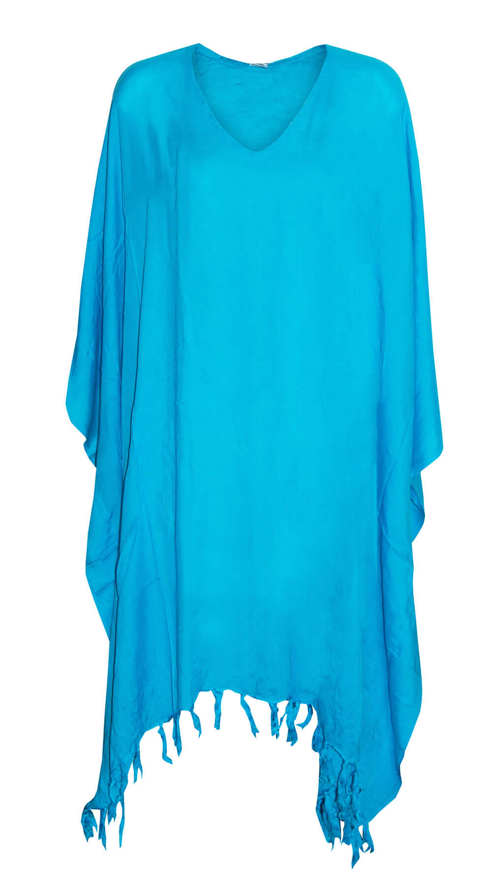 Plain V Neck Cover Up (Turquoise) - Bare Essentials