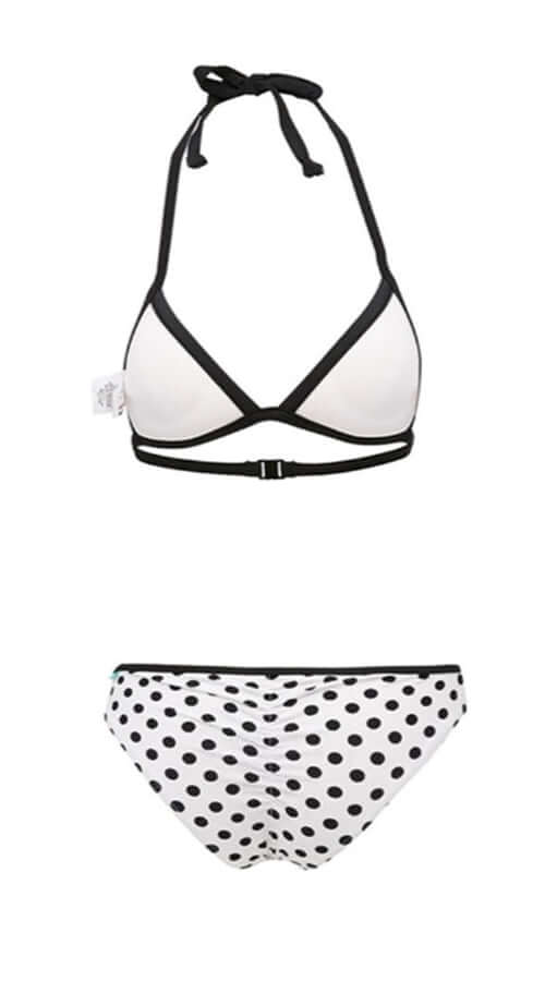 Polka Face Booster Tri Top & Gathered Brazilian Pant - Bare Essentials