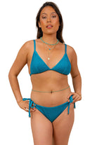 Retro Deco Bralette Tri Top & Slim Tie Pant - Bare Essentials