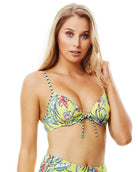 Retro Surf Slim Tie U/W (C/D cup) & Bound Pant - Coral - Bare Essentials