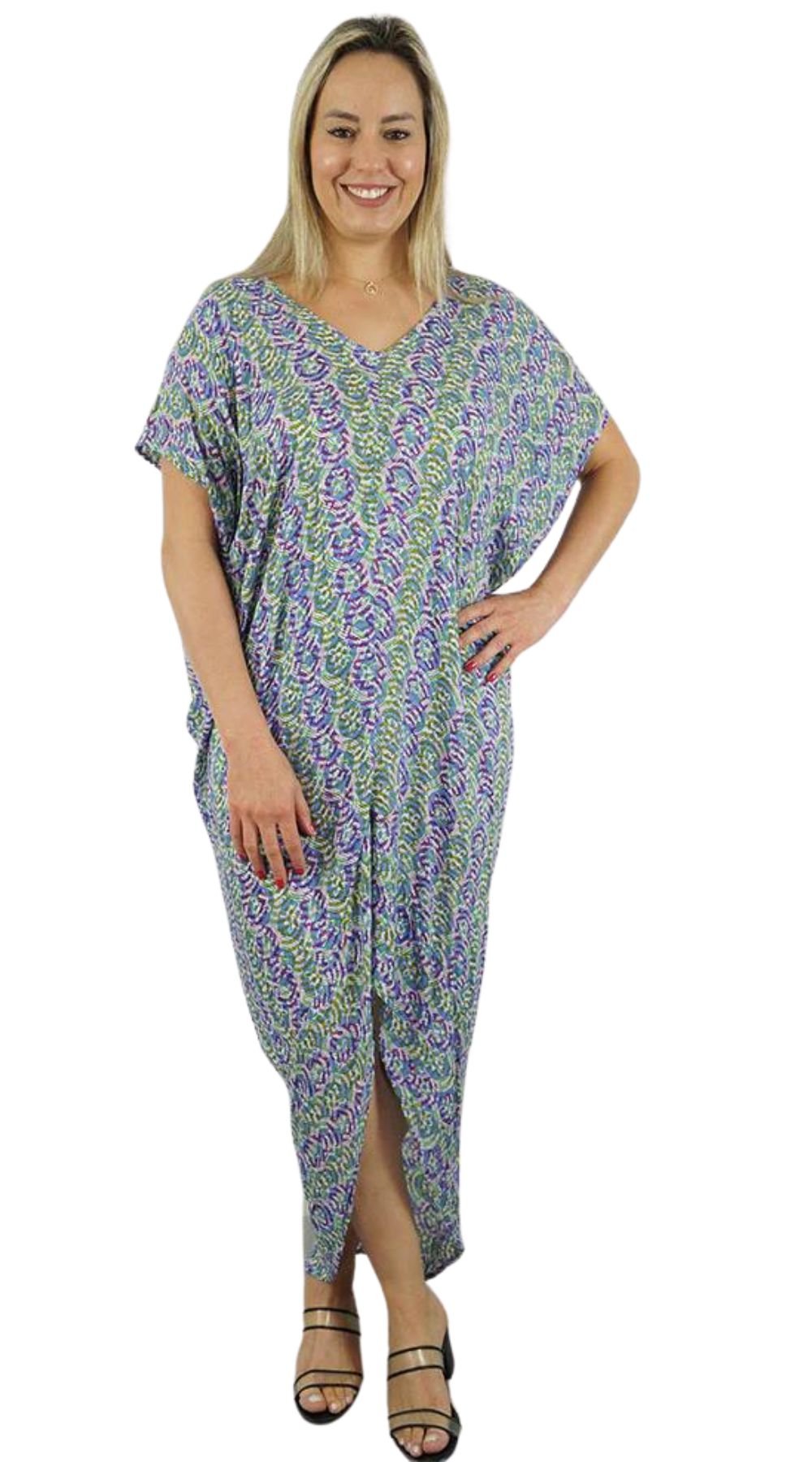 Shells Frilled Toga Dress (Royal) - Bare Essentials
