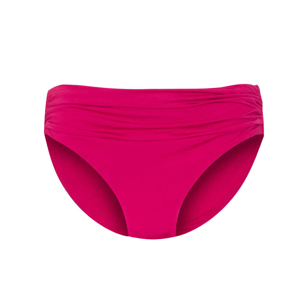 Silhouette U/W Wrap Tankini (C/D, DD/E cup) & Contours Ruched Front Pant - Fuchsia - Bare Essentials