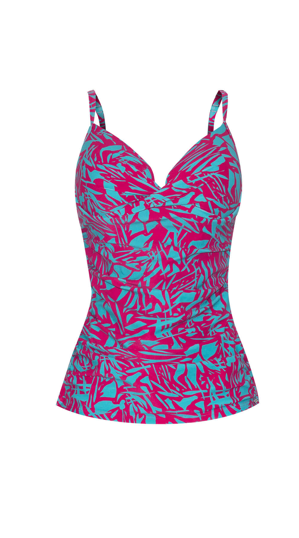 Silhouette Wrap U/W Tankini (D, DD, E & F cup) & Contours Ruched Front Pant - Bare Essentials