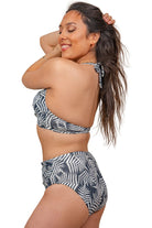Silver Fronds Multi-Fit Wrap Tri Top & High Ruched Front Pant - Bare Essentials