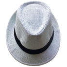 SOLD OUT - Fedora Style Straw Hat (White) - Bare Essentials