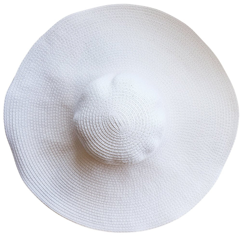 SOLD OUT - Wide Brim Foldable Travel Hat (White) - Bare Essentials