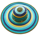 Stripe Aqua Blue Hat - Bare Essentials