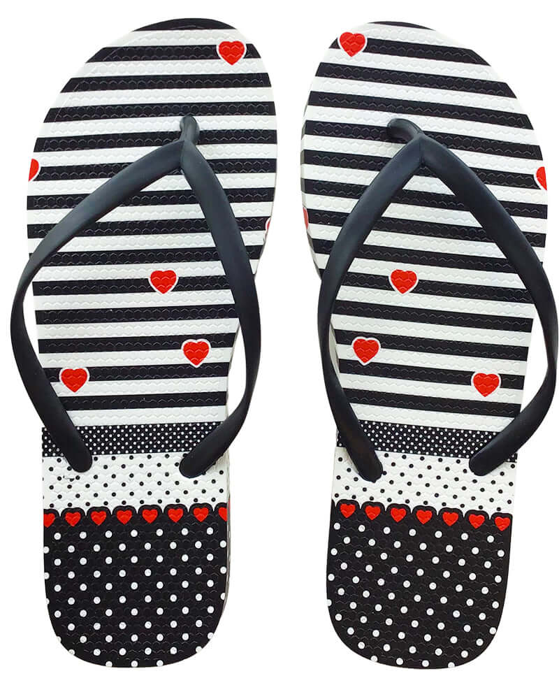 Sweetheart Flip Flops - Black - Bare Essentials
