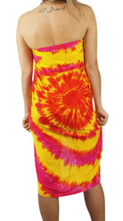 Tie Dye Spiral Sarong (Yellow/Red) - Bare Essentials