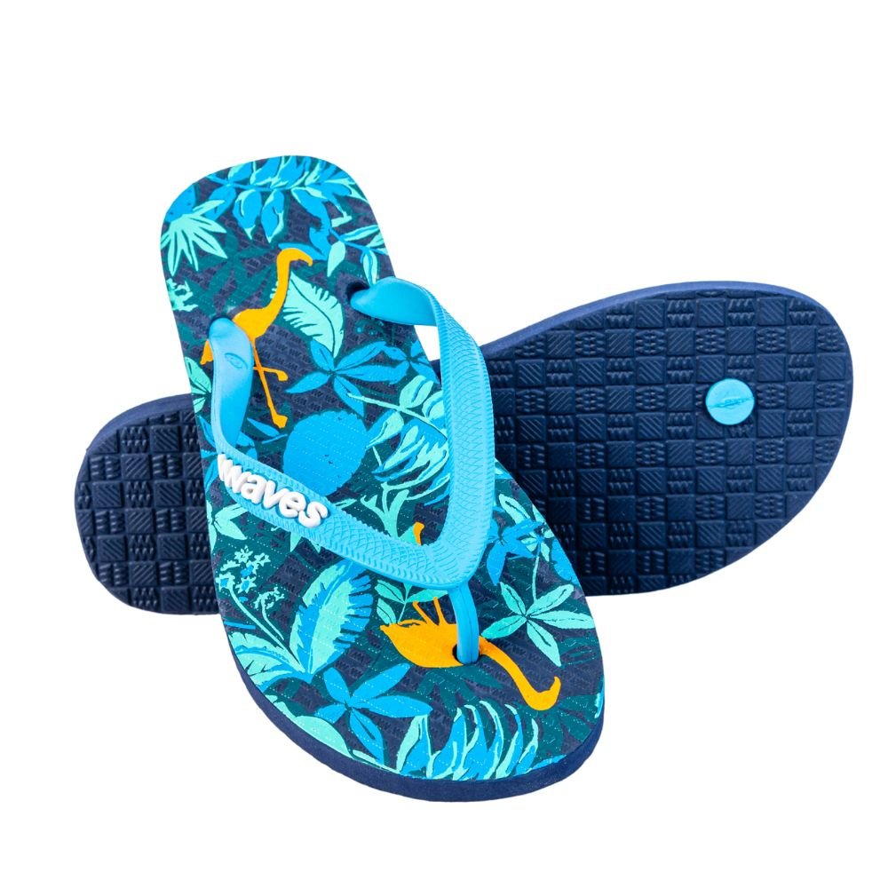 Tropical Print Women's Flip Flops - Bare Essentials