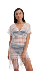 V-Neck Cover Up (White) - Bare Essentials