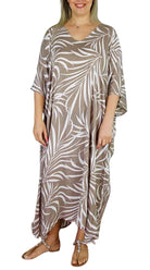 Vines Long Kaftan (Taupe) - Bare Essentials