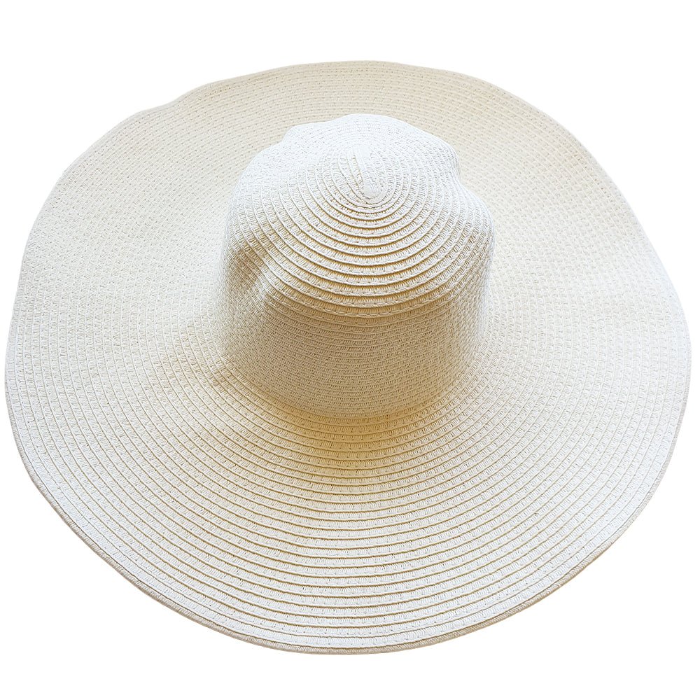 Wide Brim Foldable Travel Hat (Cream) - Bare Essentials