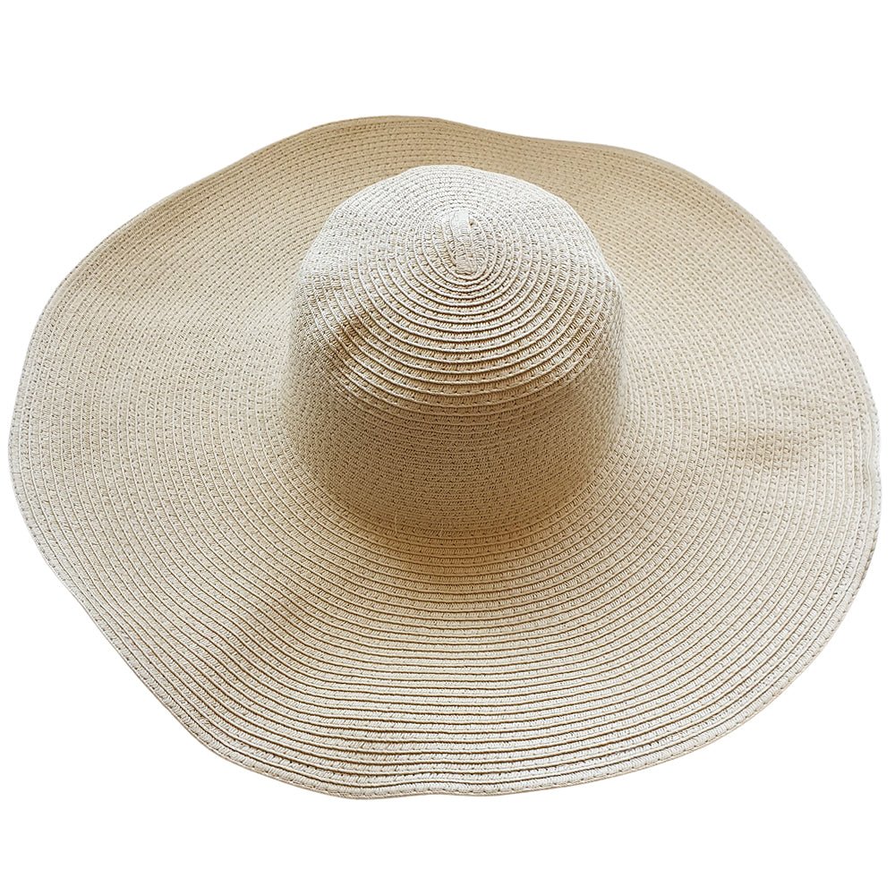Wide Brim Foldable Travel Hat (Natural) - Bare Essentials