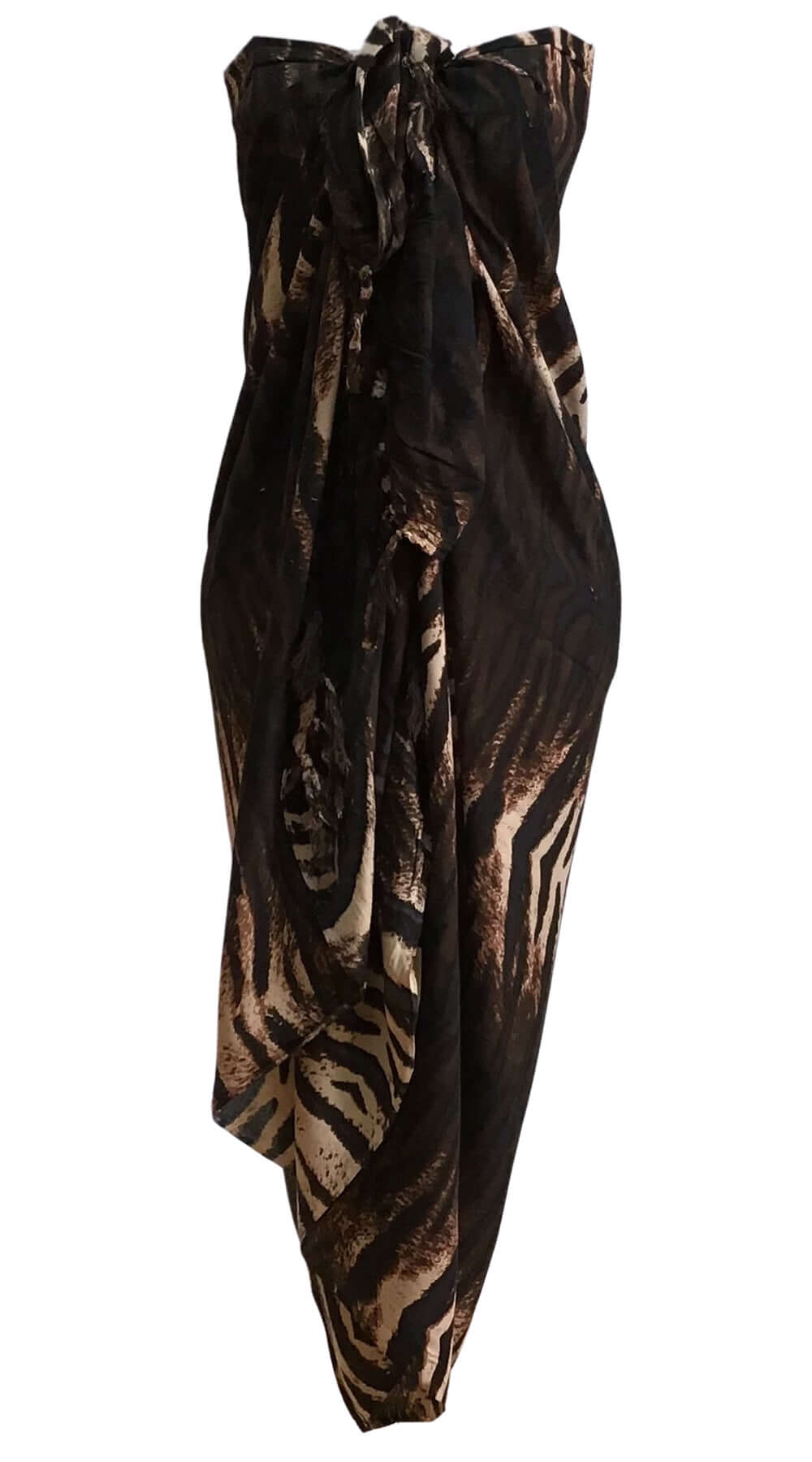 Wildcat Printed Sarong (Brown) - Bare Essentials